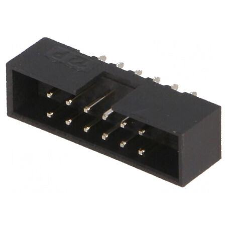 Conector IDC soclu tată 12 PIN THT gold flash 2mm | Electronic-mag.ro | Componente Electronice