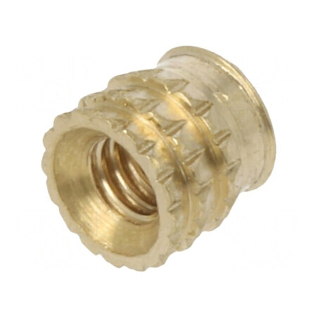 Adaos filetat alamă M2,5 4,1mm pentru plastic | Electronic-mag.ro | Componente Electronice