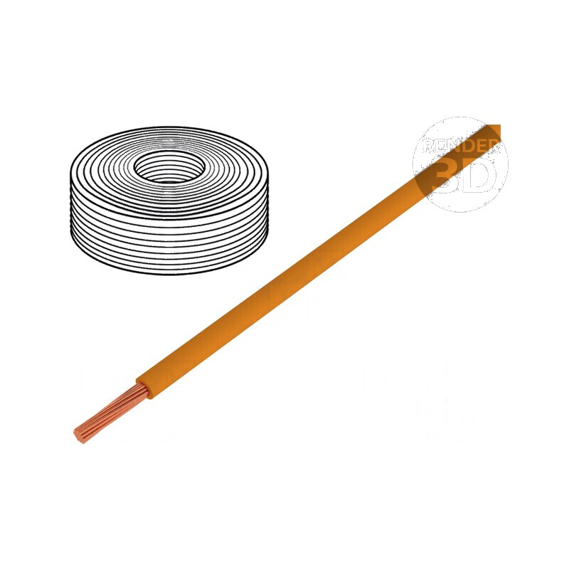 Cablu LiY litat 0,25mm² PVC portocalie 900V 250m Clasa 5 | Electronic-mag.ro | Componente Electronice