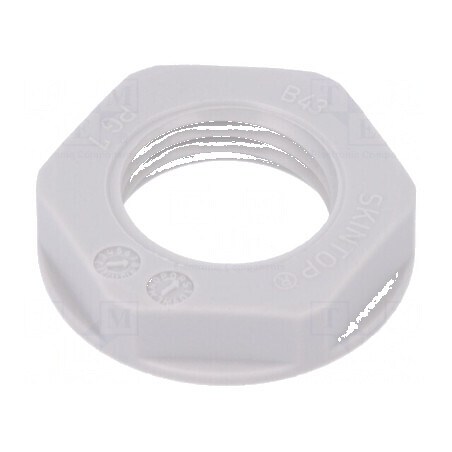 Piuliță PG7 poliamidă UL94V-2 19mm gri deschis - temperatură -20÷100°C | Electronic-mag.ro | Componente Electronice