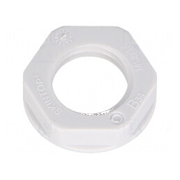 Piuliță M12 poliamidă UL94V-2 17mm gri deschis - temperatura -20 până la 100°C | Electronic-mag.ro | Componente Electronice