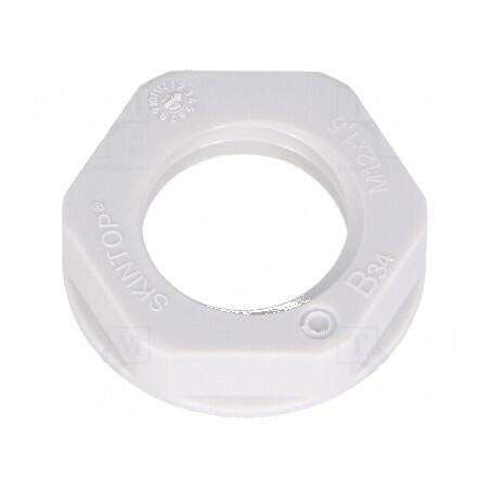 Piuliță M12 poliamidă UL94V-2 17mm gri deschis - temperatura -20 până la 100°C | Electronic-mag.ro | Componente Electronice