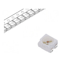 LED SMD PLCC4 galben 4,8-15,15lm 1400-5600mcd 3x3,4x2,1mm | Electronic-mag.ro | Componente Electronice