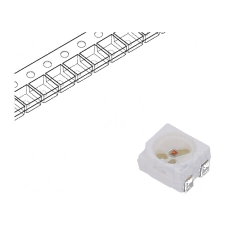LED SMD PLCC4 galben 4,8-15,15lm 1400-5600mcd 3x3,4x2,1mm | Electronic-mag.ro | Componente Electronice