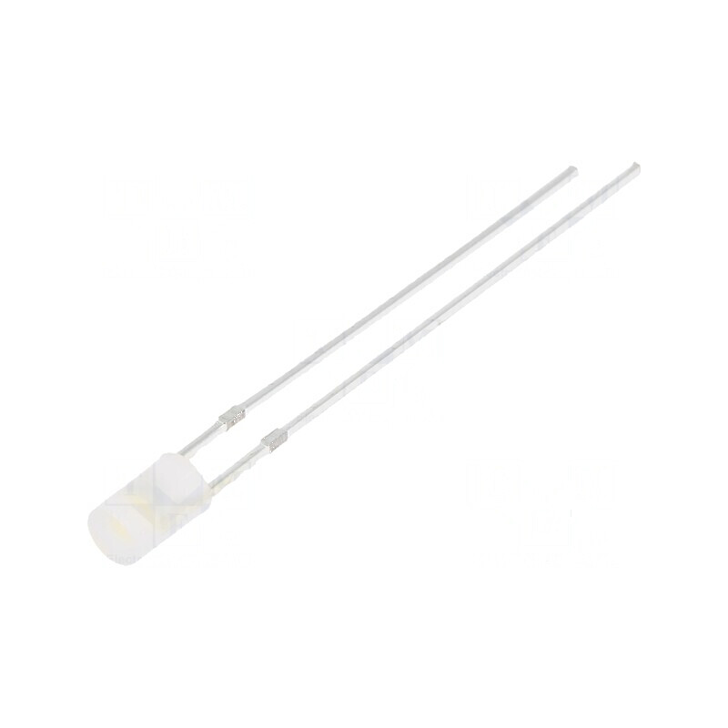 LED 3mm alb cald 750-1120mcd 140° plat | Electronic-mag.ro | Componente Electronice