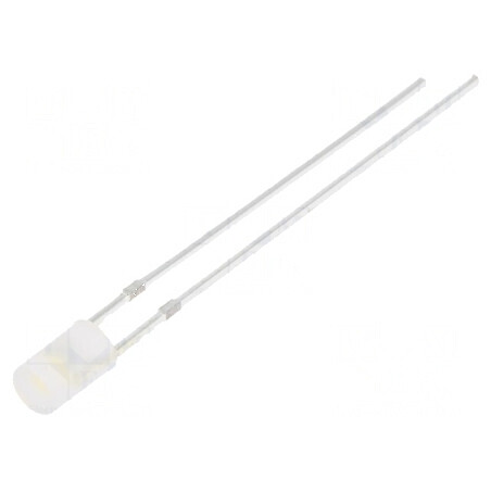 LED 3mm alb cald 750-1120mcd 140° plat | Electronic-mag.ro | Componente Electronice