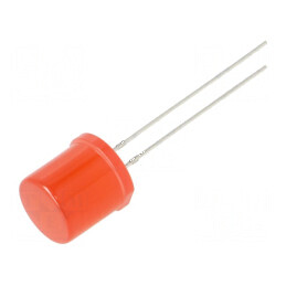 LED roșie 9,7mm 500-750mcd 180° plat | Electronic-mag.ro | Componente Electronice