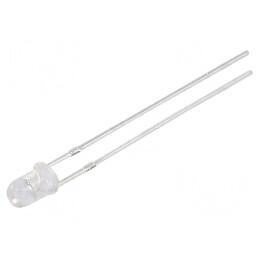 LED 3mm roșie 4000-5000mcd 30° convex | Electronic-mag.ro | Componente Electronice