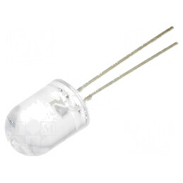 LED 10mm alb rece 5800mcd 30° convex | Electronic-mag.ro | Componente Electronice