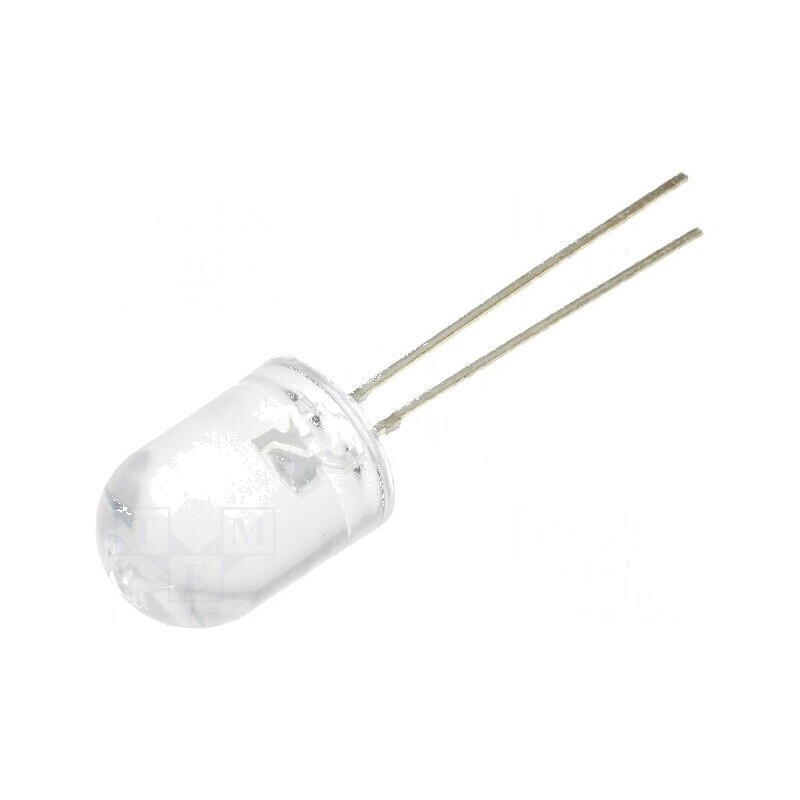 LED 10mm alb rece 5800mcd 30° convex | Electronic-mag.ro | Componente Electronice