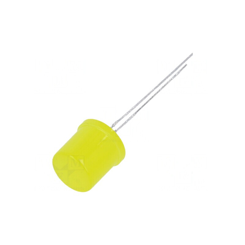 LED galben 9,7mm 585÷595mcd 180° plat rotund | Electronic-mag.ro | Componente Electronice