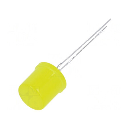 LED galben 9,7mm 585÷595mcd 180° plat rotund | Electronic-mag.ro | Componente Electronice