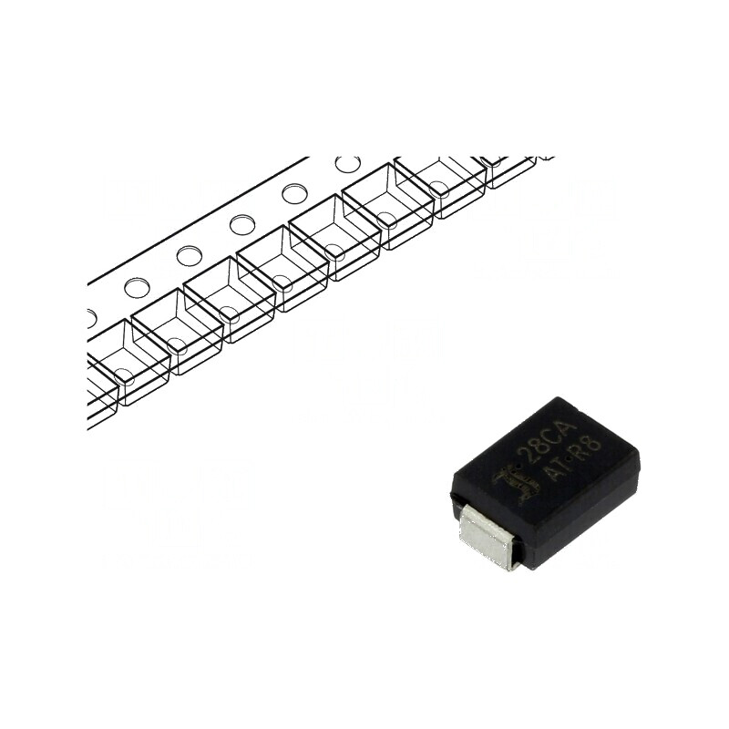 Diodă TVS 600W 31,1-34,5V 13,2A bidirecțională SMB ±5% | Electronic-mag.ro | Componente Electronice Diodă TVS 600W 31,1-34,5V 13,2A bidirecțională SMB ±5% | Electronic-mag.ro | Componente Electronice