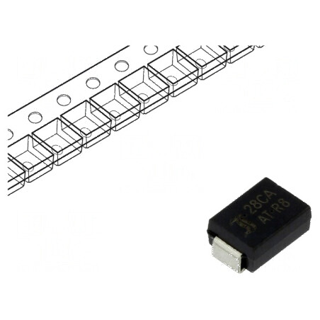 Diodă TVS 600W 31,1-34,5V 13,2A bidirecțională SMB ±5% | Electronic-mag.ro | Componente Electronice