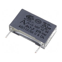 Condensator polipropilenă X2 R46 47nF 18x5x11mm THT ±10% | Electronic-mag.ro | Componente Electronice