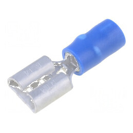 Terminal plat 6,3mm mamă 2mm² crimpat pe cablu izolată | Electronic-mag.ro | Componente Electronice