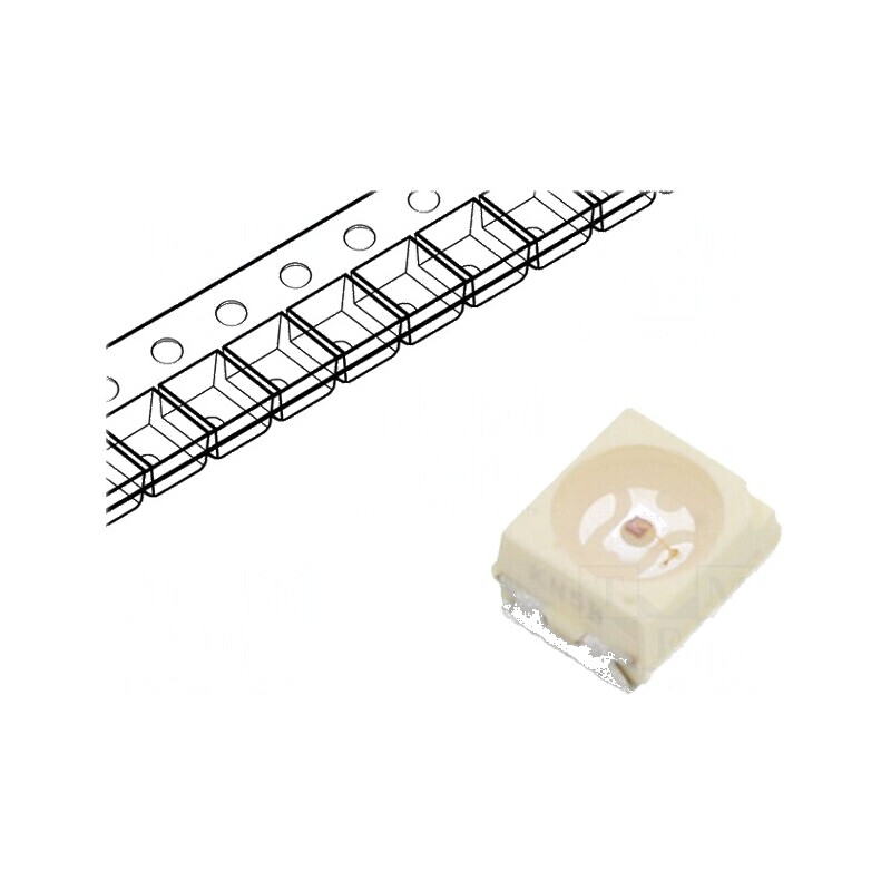 LED SMD Mini PLCC2 galben 7,1mcd 2,3x1,3x1,4mm 60° 1,8÷2,2V | Electronic-mag.ro | Componente Electronice