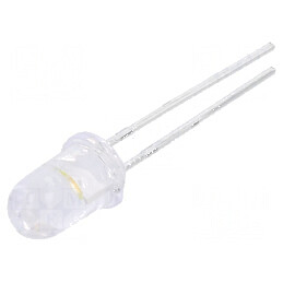 LED 5mm alb cald 14250-28500mcd 15° convex | Electronic-mag.ro | Componente Electronice