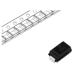 Diodă TVS 0,4kW 492-543V 0,6A unidirecțională SMA rolă bandă | Electronic-mag.ro | Componente Electronice