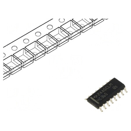 Buffer digital non-inversor IC, declanșator linie Ch: 6 SMD | Electronic-mag.ro | Componente Electronice