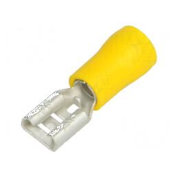Terminal plat 6,3mm 0,8mm mamă 4-6mm2 crimpat pe cablu din alamă | Electronic-mag.ro | Componente Electronice