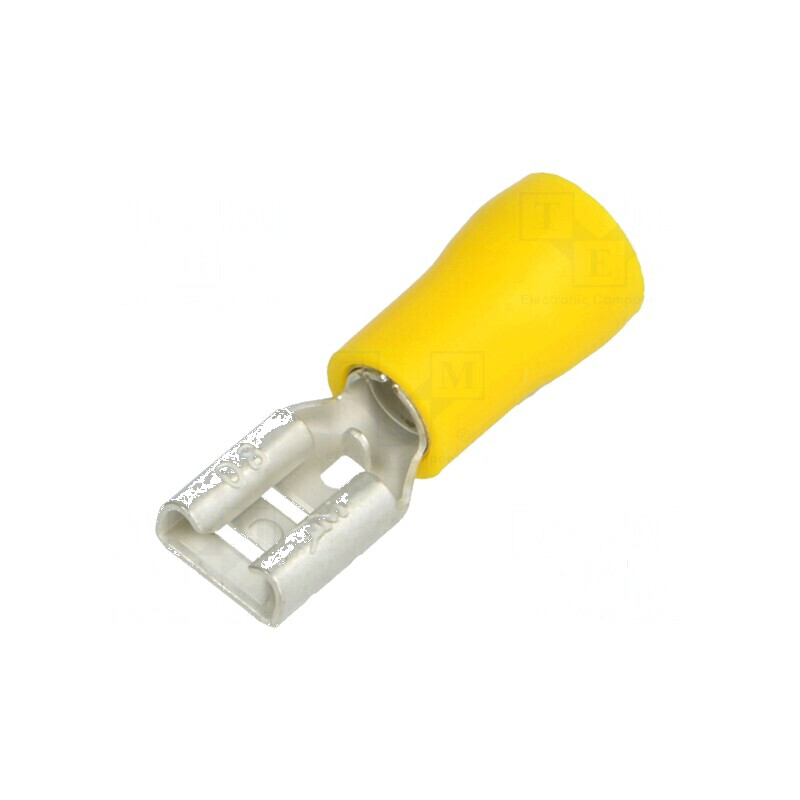 Terminal plat 6,3mm 0,8mm mamă 4-6mm2 crimpat pe cablu din alamă | Electronic-mag.ro | Componente Electronice Terminal plat 6,3mm 0,8mm mamă 4-6mm2 crimpat pe cablu din alamă | Electronic-mag.ro | Componente Electronice