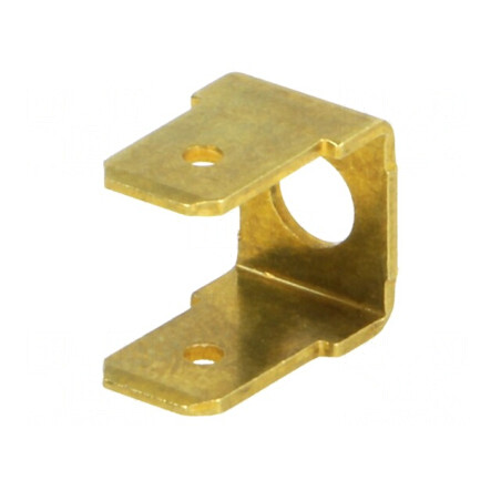 Terminal plat 6,3mm 0,8mm 2 x tată M4 neizolat dublă alamă | Electronic-mag.ro | Componente Electronice