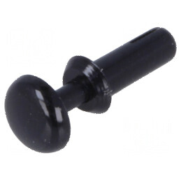 Diblu poliamidă 5,6mm pentru montaj, diametru orificiu 2,1mm, negru | Electronic-mag.ro | Componente Electronice