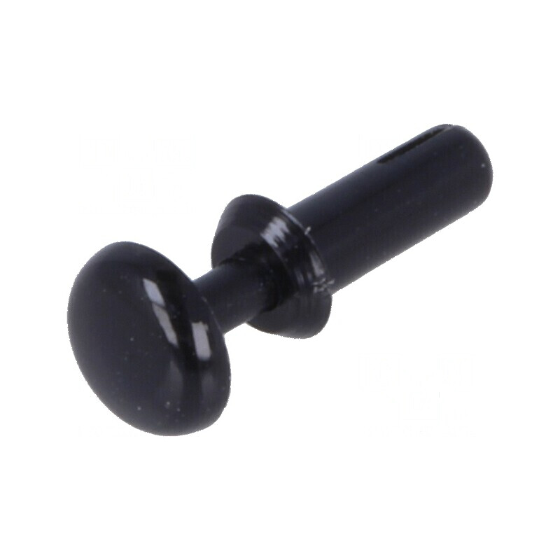 Diblu poliamidă 5,6mm pentru montaj, diametru orificiu 2,1mm, negru | Electronic-mag.ro | Componente Electronice