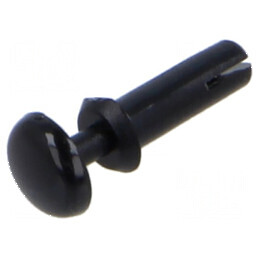 Diblu poliamidă 6,4mm negru, orificiu montare 2,1mm | Electronic-mag.ro | Componente Electronice
