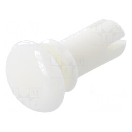 Diblu poliamidă alb 10,5mm - Diametru orificiu montaj 5,1mm | Electronic-mag.ro | Componente Electronice