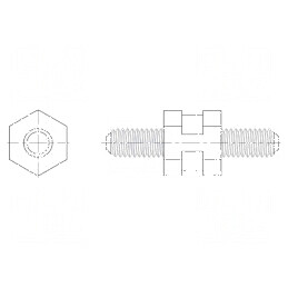 Manșon distanțier hexagonal poliamidă 66 M3 5mm negru | Electronic-mag.ro | Componente Electronice