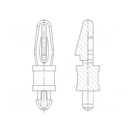 Distanțier PCB poliamidă 66 11,1mm clichet | Electronic-mag.ro | Componente Electronice