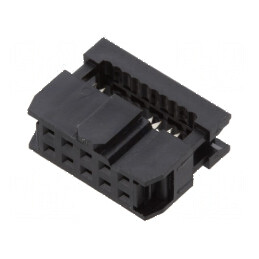 Conector IDC mufă mamă 10 pini fără presare cablu | Electronic-mag.ro | Componente Electronice
