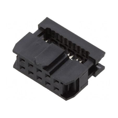 Conector IDC mufă mamă 10 pini fără presare cablu | Electronic-mag.ro | Componente Electronice