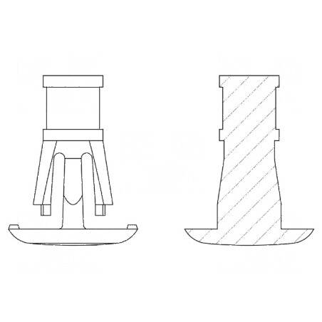 Ştift de montare poliamidă 66 14,3mm clichet naturală | Electronic-mag.ro | Componente Electronice