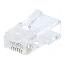 Conector RJ45 Cat 6 necreaționat, de trecere 23AWG-26AWG | Electronic-mag.ro | Componente Electronice