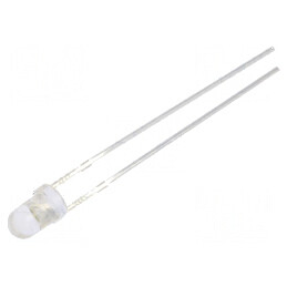 LED 3mm alb cald 4200mcd 30° convex | Electronic-mag.ro | Componente Electronice