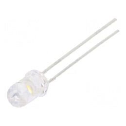 LED 5mm alb cald 5800mcd 30° convex | Electronic-mag.ro | Componente Electronice