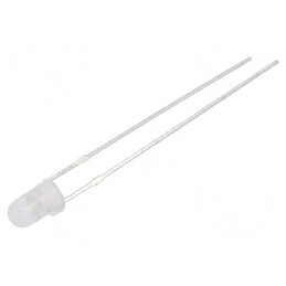 LED 3mm Alb Rece 1560mcd 40° Convex | Electronic-mag.ro | Componente Electronice