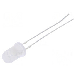 LED 5mm Alb Rece 750mcd 50° Convex | Electronic-mag.ro | Componente Electronice