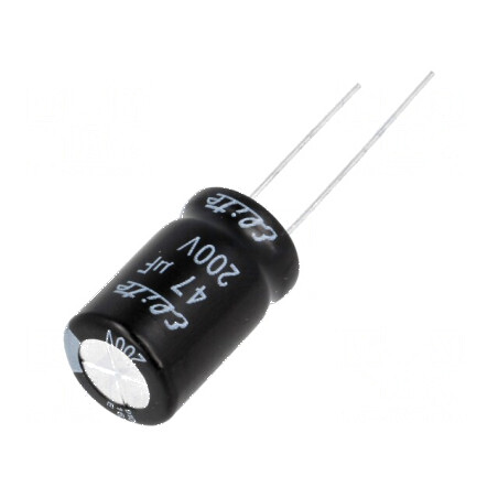 Condensator electrolitic THT 47uF 200VDC Ø12,5x20mm ±20% | Electronic-mag.ro | Componente Electronice