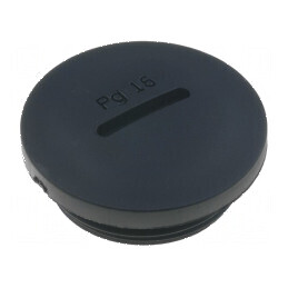 Capac de protecție PG16 poliamidă neagră 10,3mm H, 27mm Øext | Electronic-mag.ro | Componente Electronice