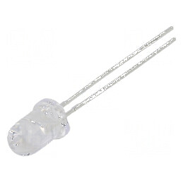 LED 5mm roșie 1300-1500mcd 30° convex 100mW | Electronic-mag.ro | Componente Electronice