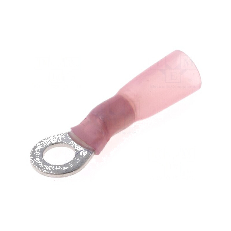 Vârf inelar M4 4,3mm pentru cablu roșu 0,5-1,5mm² crimpat | Electronic-mag.ro | Componente Electronice
