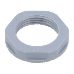 Piuliță PG13,5 poliamidă 27mm gri pentru filet PG Entrelec | Electronic-mag.ro | Componente Electronice