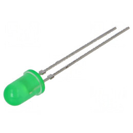 LED 5mm verde 1÷3,5mcd 25° convex | Electronic-mag.ro | Componente Electronice