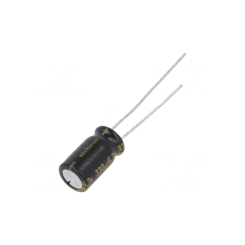 Condensator electrolitic THT 330uF 6.3VDC Ø6.3x11mm ±20% | Electronic-mag.ro | Componente Electronice Condensator electrolitic THT 330uF 6.3VDC Ø6.3x11mm ±20% | Electronic-mag.ro | Componente Electronice