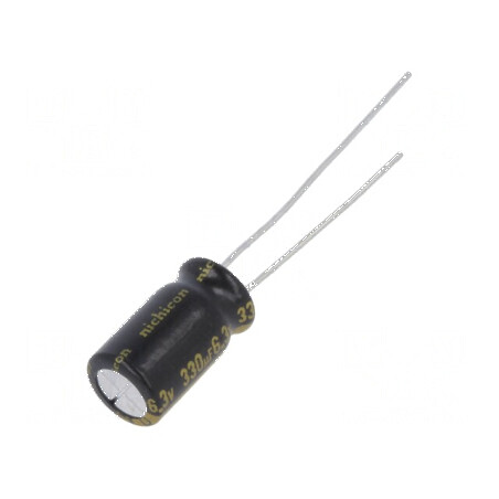 Condensator electrolitic THT 330uF 6.3VDC Ø6.3x11mm ±20% | Electronic-mag.ro | Componente Electronice