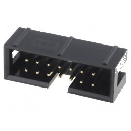 Conector IDC soclu tată 14 PIN THT aurit 2,54mm | Electronic-mag.ro | Componente Electronice